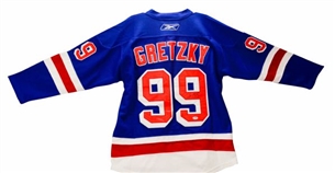 Wayne Gretzky Signed New York Rangers Blue Jersey 